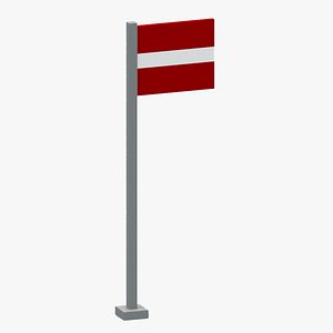 Latvia Flag 3D model