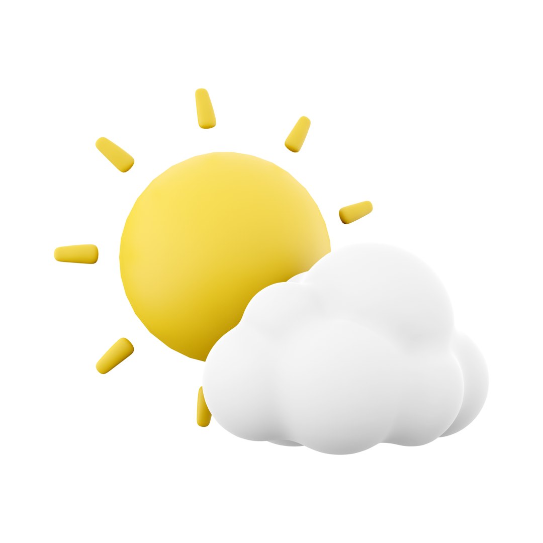 3d Weather Sun Cloud Icon 3D - TurboSquid 2045355