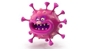 3D cartoon virus