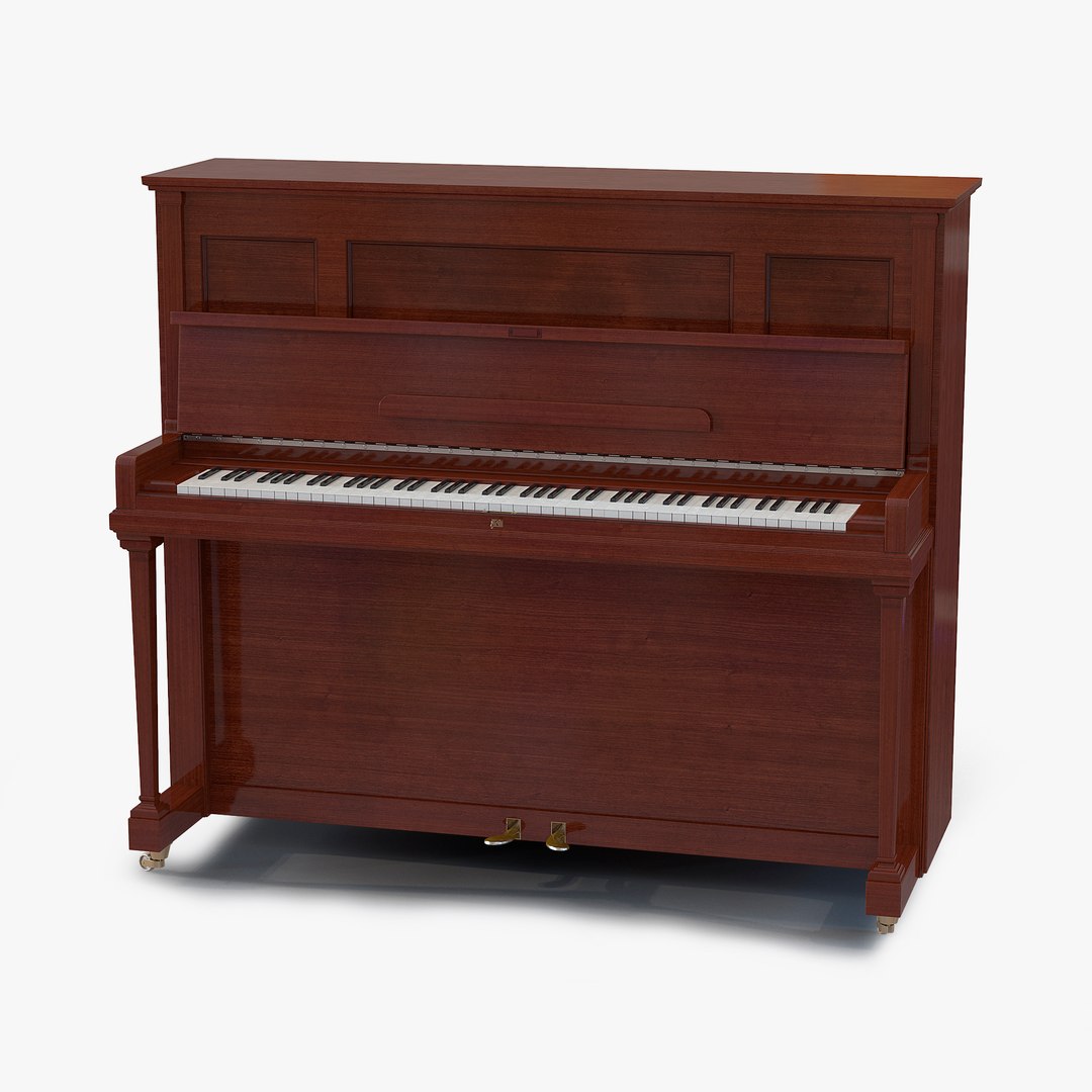 Upright Piano 3D Model 3D model preview