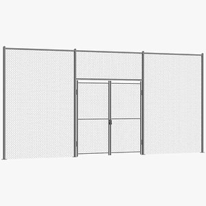 Seamless Metal Fence 03 3D model