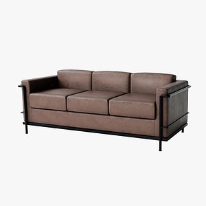 3D leather couch old model