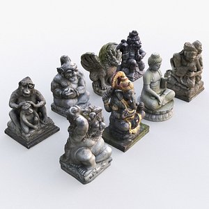 balinese statues 3D model