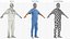 Operating Room Doctor T Pose Blue Rigged for Cinema 4D