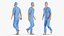 Operating Room Doctor T Pose Blue Rigged for Cinema 4D