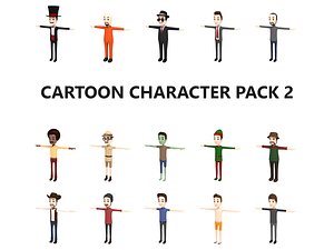 3D cartoon man character pack2