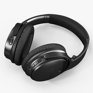 Bose QuietComfort Headphones Black Lying Down 3D model