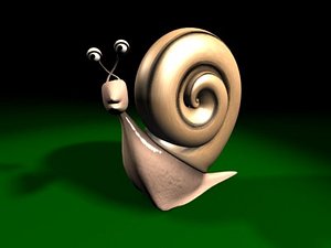 3d snail character model