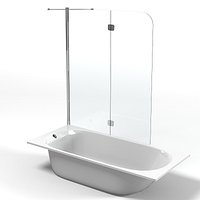 Betteglaze plus Bette Bettepur rectangular bath and screen