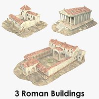 Roman Buildings Collection I - Low Poly - Textured