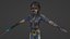 Cartoon 3D Rigged Sci-Fi Blue Fighter Girl-Eilva Character Model