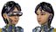 Cartoon 3D Rigged Sci-Fi Blue Fighter Girl-Eilva Character Model