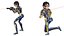 Cartoon 3D Rigged Sci-Fi Blue Fighter Girl-Eilva Character Model