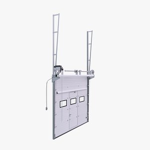 3D model vertical sectional garage door