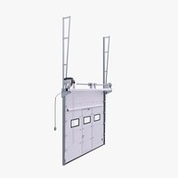 Vertical sectional garage door with wicket