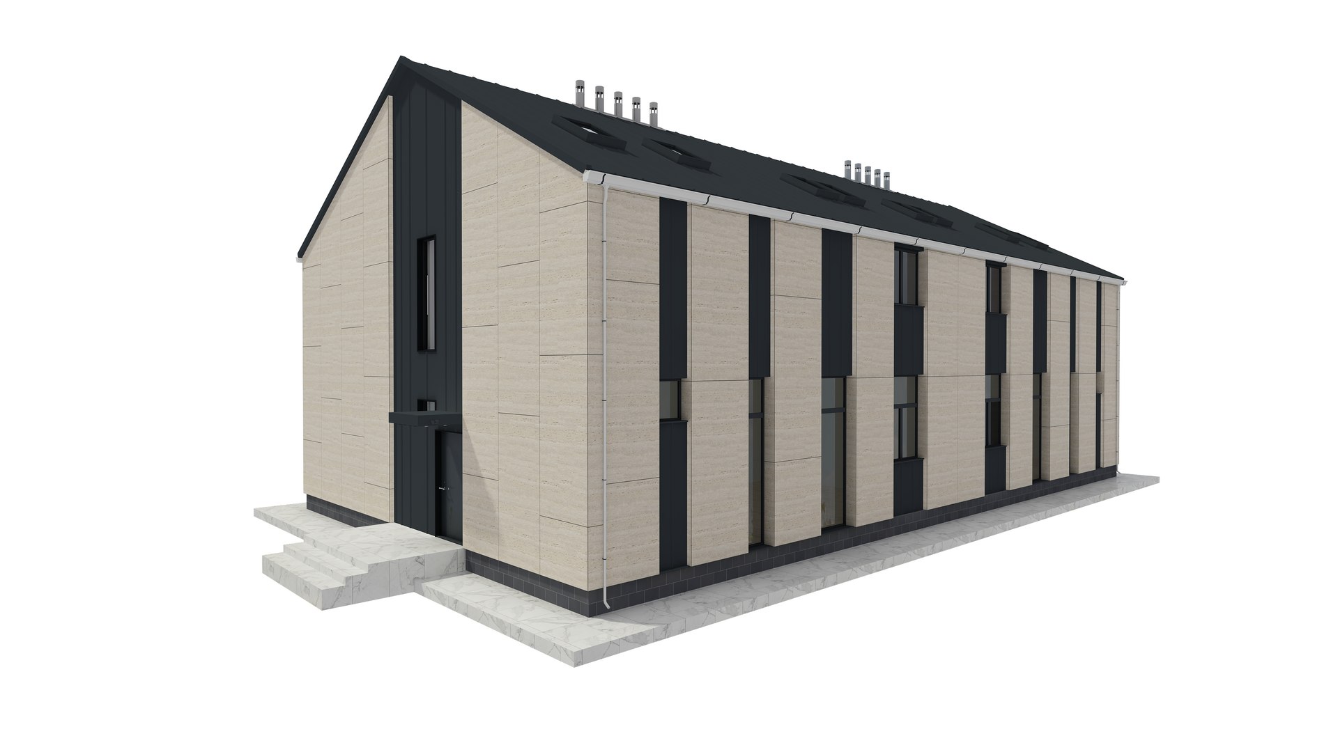 Modern House Building 3D Model - TurboSquid 2343580