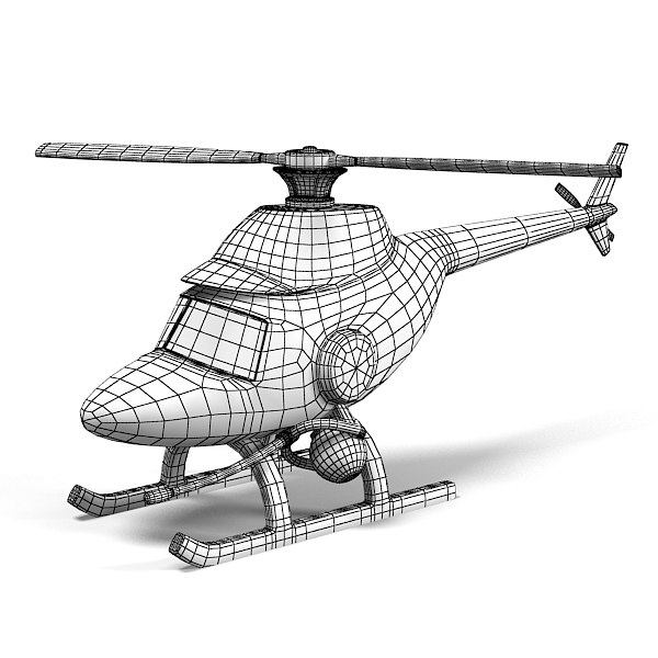 3d toy chopper helicopter model
