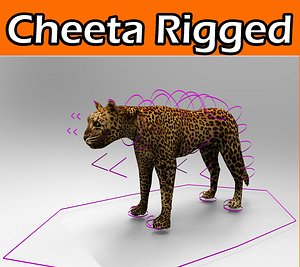 cheetah rigged obj