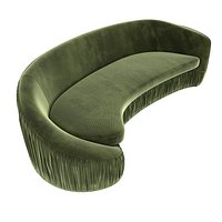 Revere Moss Ruched Sofa