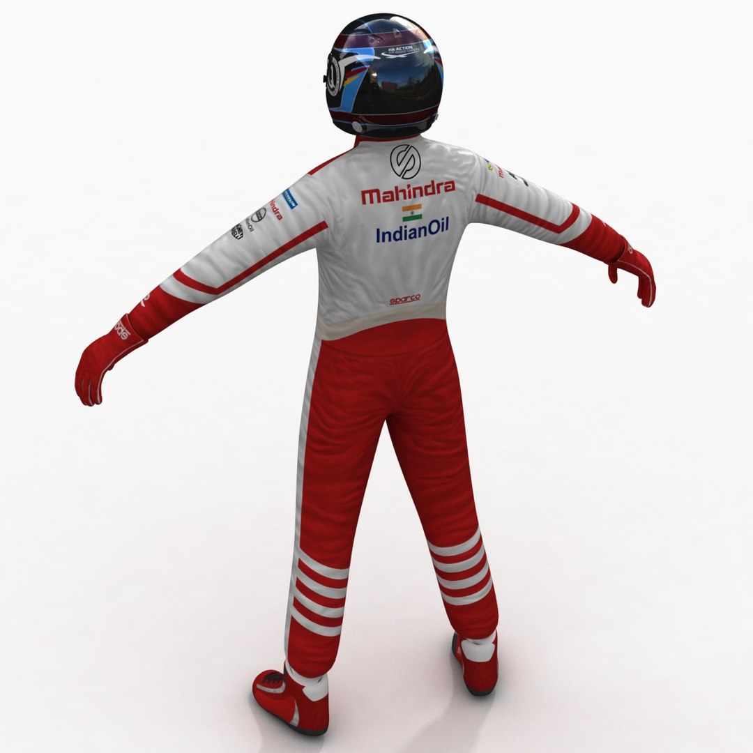 3d Model Mahindra Formula E Driver