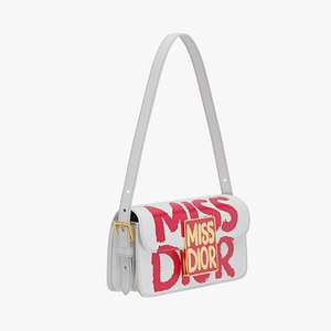 3D Miss Dior White Red Bag