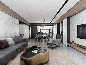 Collection of Modern living room - full furniture 2 3D model