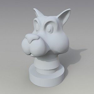 Statuette Head Wolf