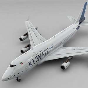 boeing 747 kuwait airways 3D model