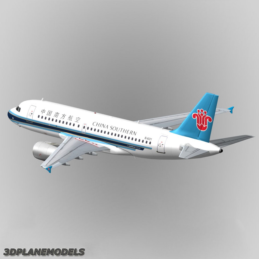 3d Model Airbus A319 China Southern