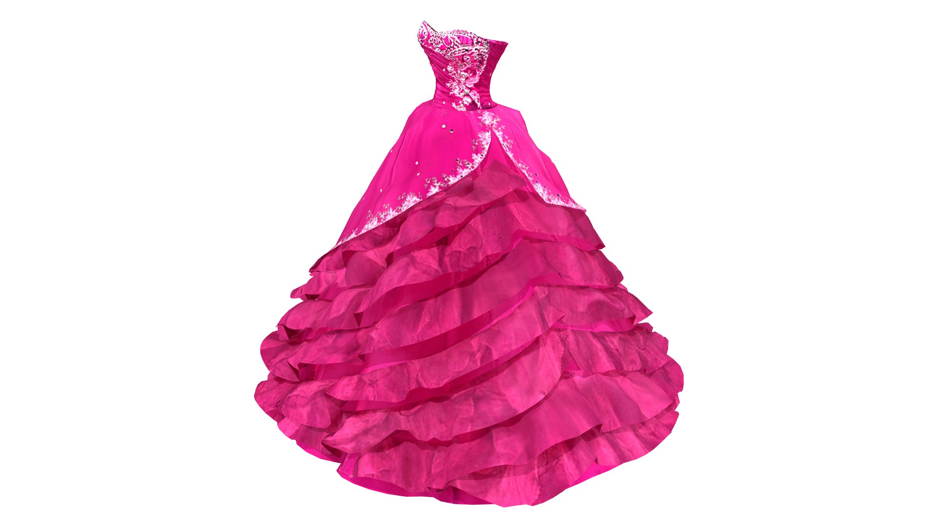 Strapless Ball Gown with Ruffles 3D model https://p.turbosquid.com/ts-thumb/hX/eOnKmA/QS/preview5/png/1647029218/1920x1080/fit_q87/f5c5e580b0452b5cd5525d999426b49e61de6657/preview5.jpg