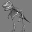 3ds rigged tyrannosaurus rex skeleton