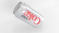 coke diet can with waterdrops