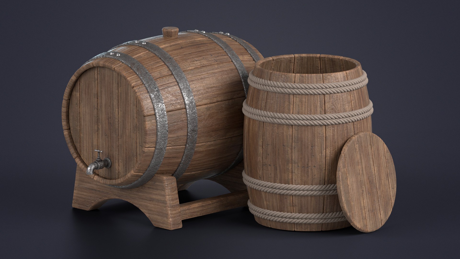 3D Wooden Medieval Pack - Storage Model - TurboSquid 2386924