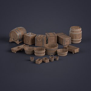 Wooden Medieval Pack - Storage