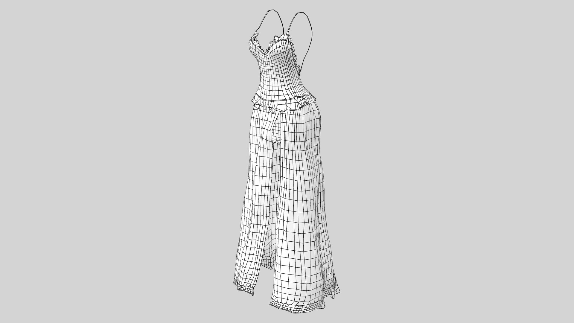 3d Beach Wedding Dress Model Turbosquid 1860885