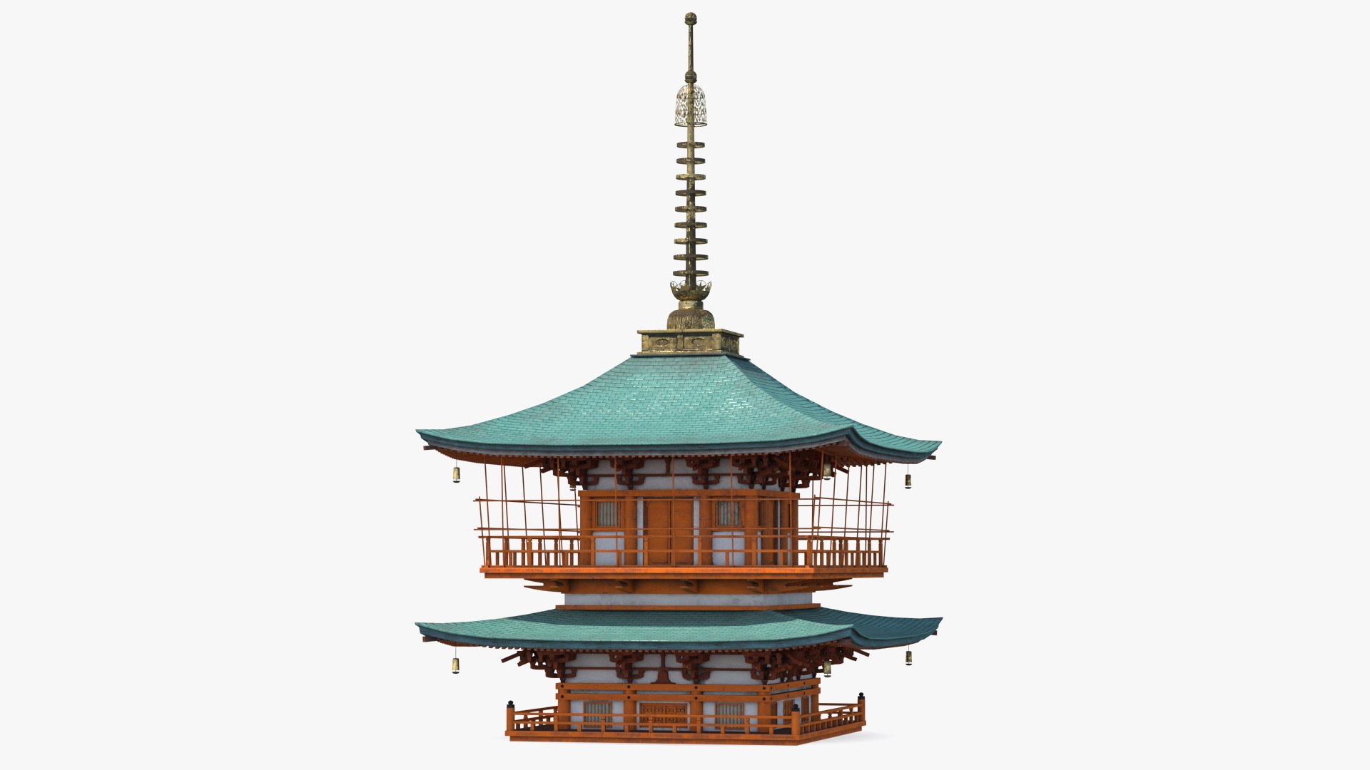 Japanese Pagoda Roof 3D model preview