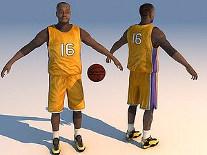basketball player ball 3d model