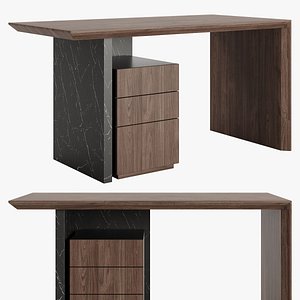 Modern 60 Wooden Desk by Homary 3D model