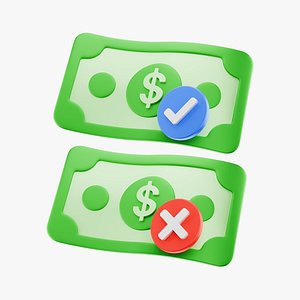 Banknote Dollar Success Cancel Icon Mini Pack