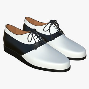 Leather Lace Up Shoes V2 3D model
