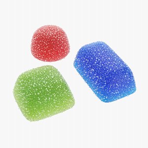 Assorted Sugar Gumdrops 3D model