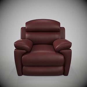 OX Blood Luxury Leather Recliner Sofa Single Seater