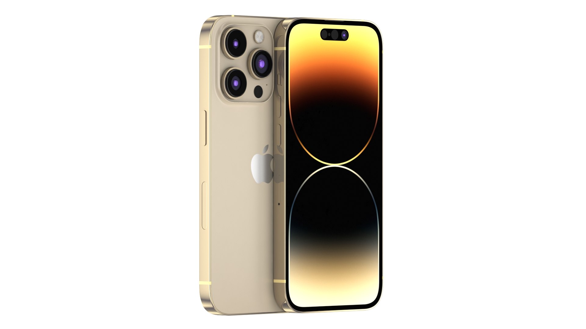 3D Apple IPhone 14 Pro Gold Model - TurboSquid 2073994