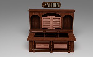 3d model saloon bar