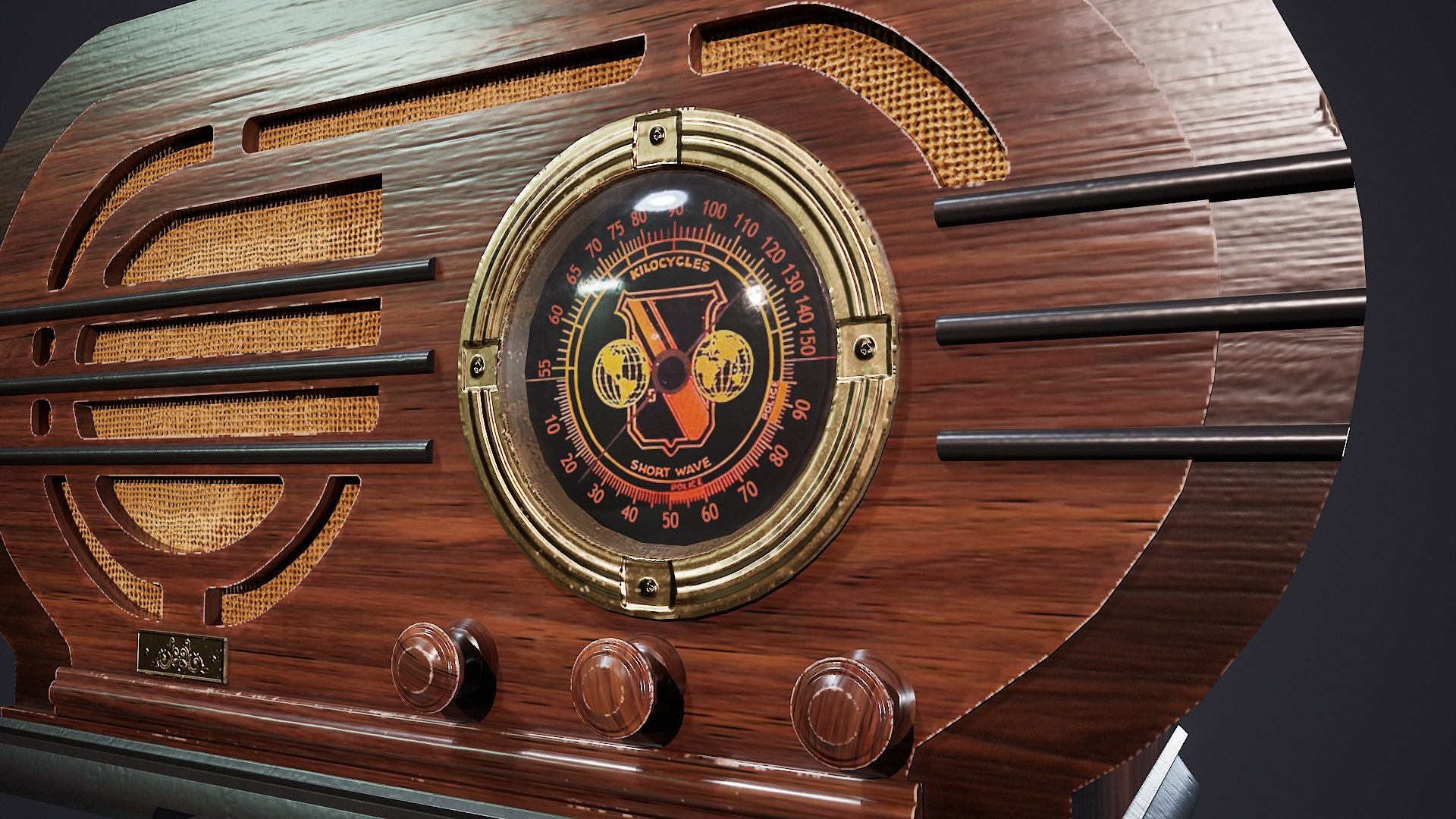 3D Model Vintage Radio Silver 139-JS - TurboSquid 2140077
