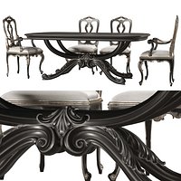 roberto giovannini dining table and chair art1231g and art 193