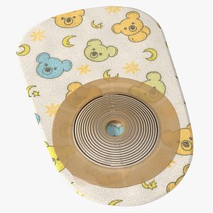 3D Child Non-Drainable Ostomy Bag with Bears Print