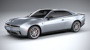 3D Dodge Charger Daytona 2024 LowPoly model