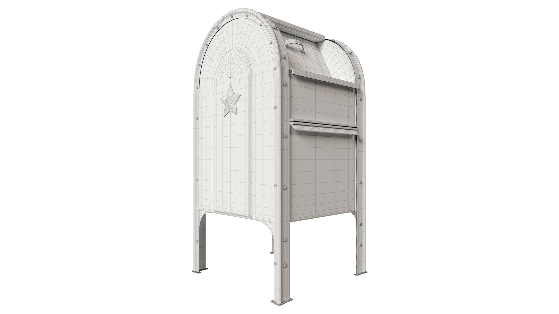 Blue US Mailbox Express Mail Model TurboSquid 2006010