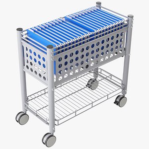 3D File Cart with Files